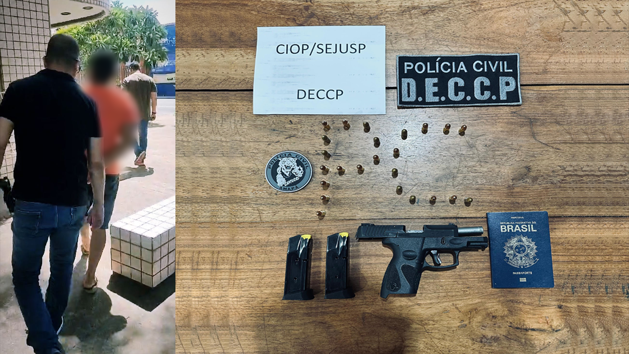 EM MACAPÁ, POLÍCIA CIVIL PRENDE INDIVÍDUO EM FLAGRANTE E APREENDE UMA ARMA DE FOGO E MUNIÇÕES